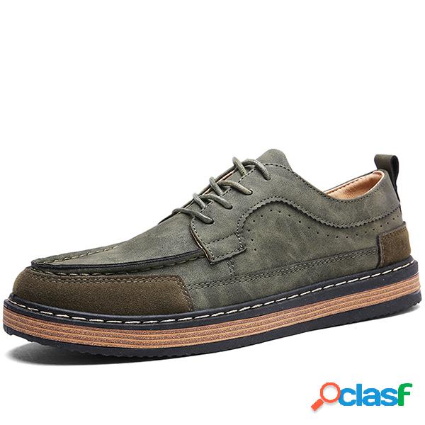 Sapatos Masculino Vintage Clássico Oxfords Casual com