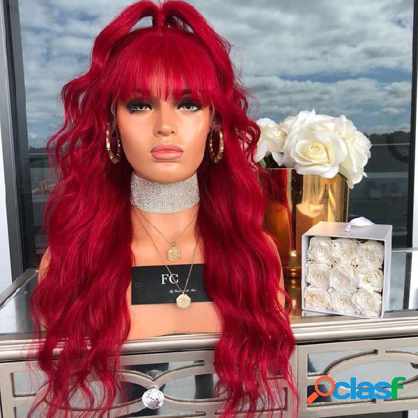 Vermelho Médio Pontuação Longa Encaracolado Cabelo Grande