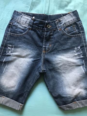 Bermuda jeans pouco usada menino TAM 8