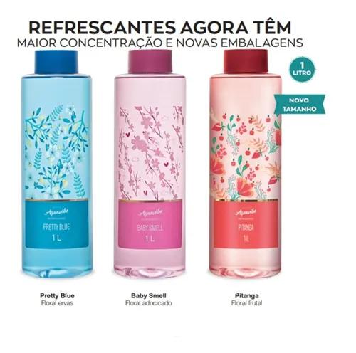 Colônia Refrescantes Aquavibe Avon 1 L -kit 3 Fragrâncias