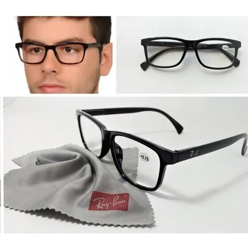 Oculos Leitura Perto Quadrado Preto +estojo +2,00 Tam Médio