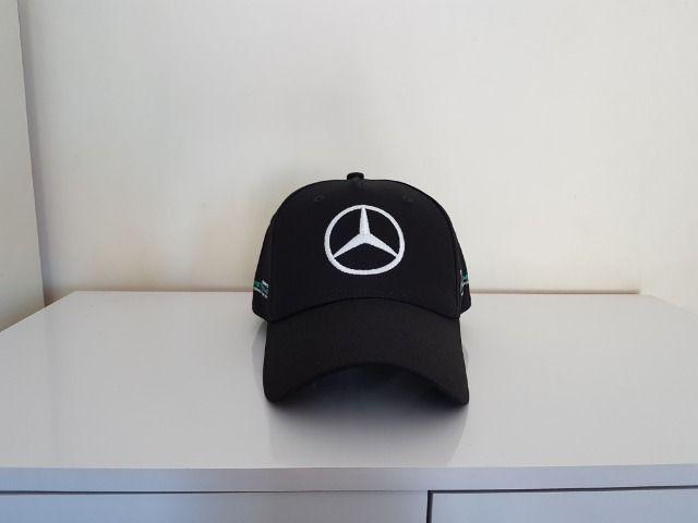 Boné Oficial Mercedes F1 Lewis Hamilton Aba Curva Original