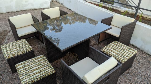 Conjunto mesa+cadeiras para área externa