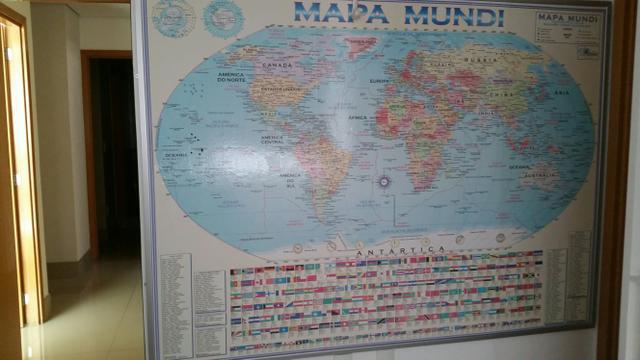 Painel de Parede Magnético Mapa Mundi