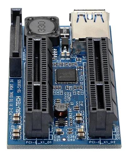 Pci-e Usb 3.0 Cabo Expr 1x Para Duplo X 4x Linha De Extensã