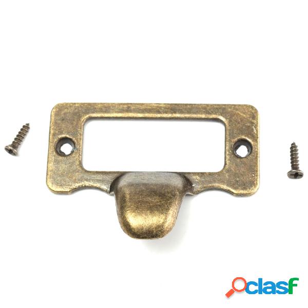 10 Pcs 48 MM * 38 MM Bronze Arquivo Etiqueta Tag Gaveta