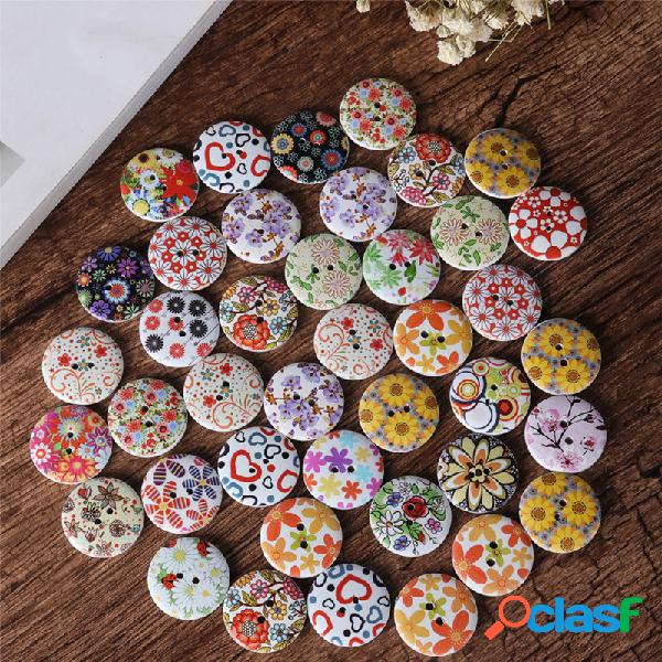 100 Pcs 25mm Decoração Botões De Costura 2 Furos de