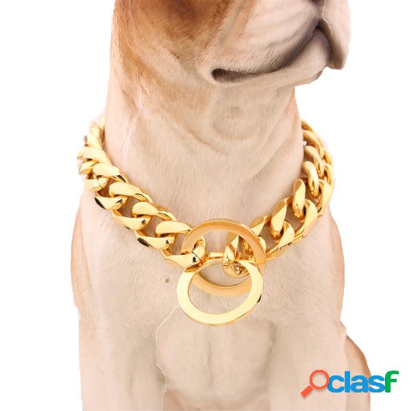 13mm 12-30 "Pet Aço Inoxidável Colar de Cachorro de Aço