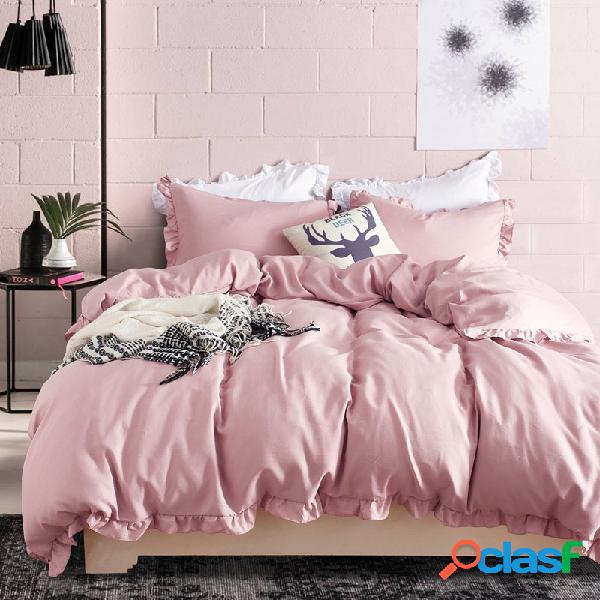 3pcs conjunto de cama estilo nórdico conciso gêmeo rainha