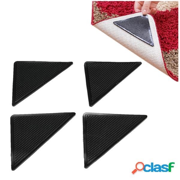 4pcs Anti Slip Coner Rubber Mat Trangle Non Slip Carpet Skid