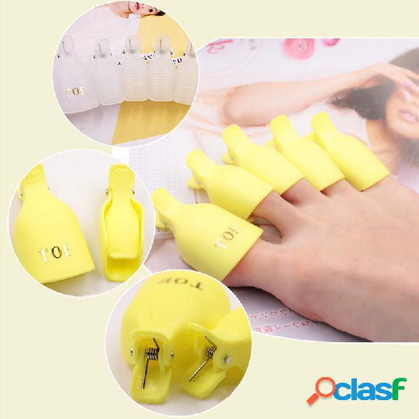 5 pcs De Plástico Toe Soak Off Cap Clipe Remover Unhas de