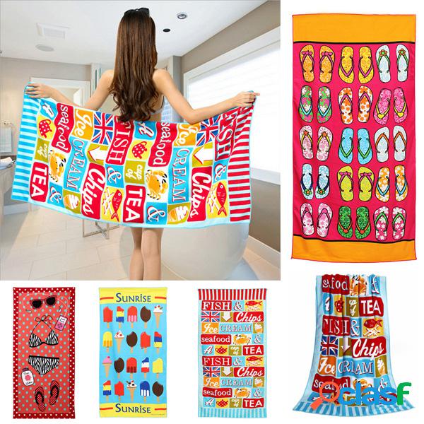 70x150cm Impressão colorida de desenhos animados Toalhas de