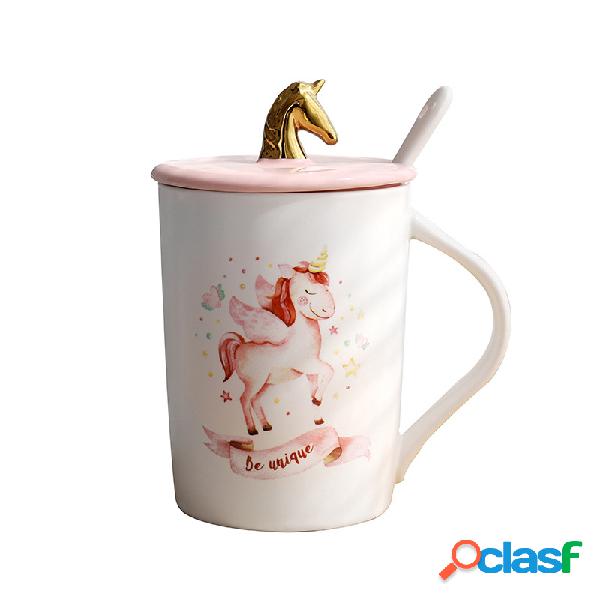 Adorável Unicórnio Padrão Caneca De Água Caneca De Café