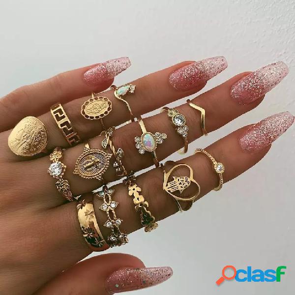 Anel de moeda de ouro de tridimensional Avatar Vintage Kit
