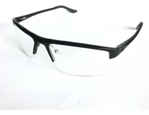 Armaçao Óculos Para Grau Masculino Aluminio Meio Aro Trend