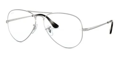 Armação Oculos Grau Ray Ban Aviador Rb6489 2538 58 Prata