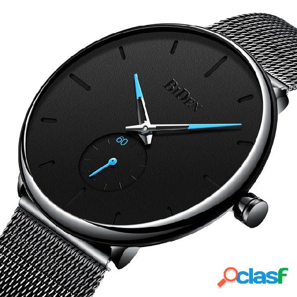 Business Quartz Relógios Nenhum Número Fino Dial Stainless