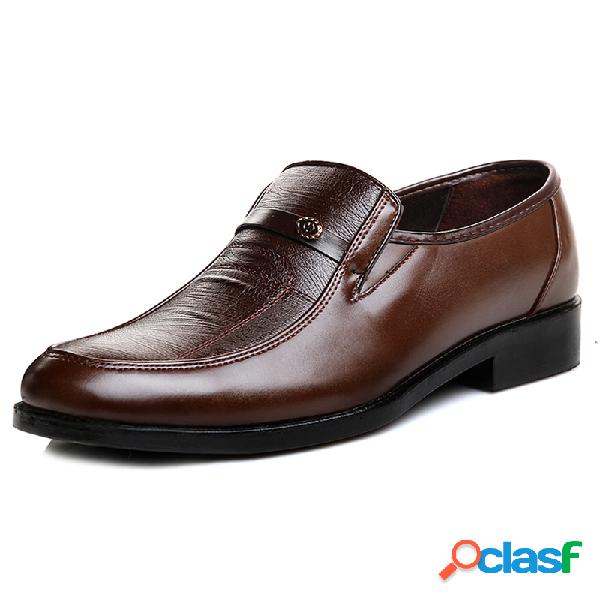 Calçado Formal Couro Suave Sem Cadarço Casual Masculino