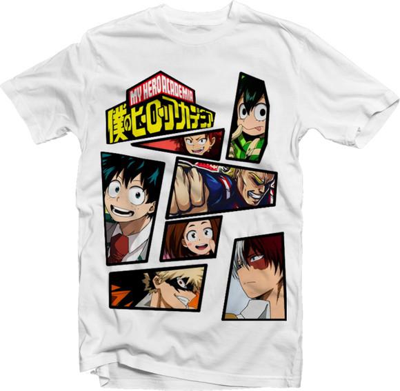 Camiseta Anime Boku no Hero Academia Branca 02