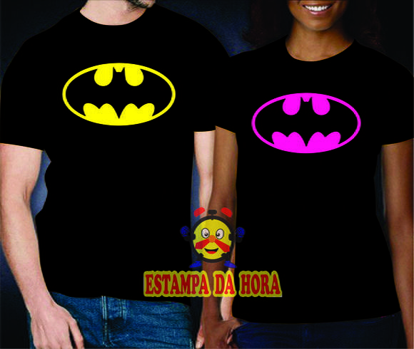 Camiseta Batman e Batgirl