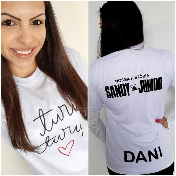 Camiseta Blusa T-shirt Sandy E Junior Turnê 2019