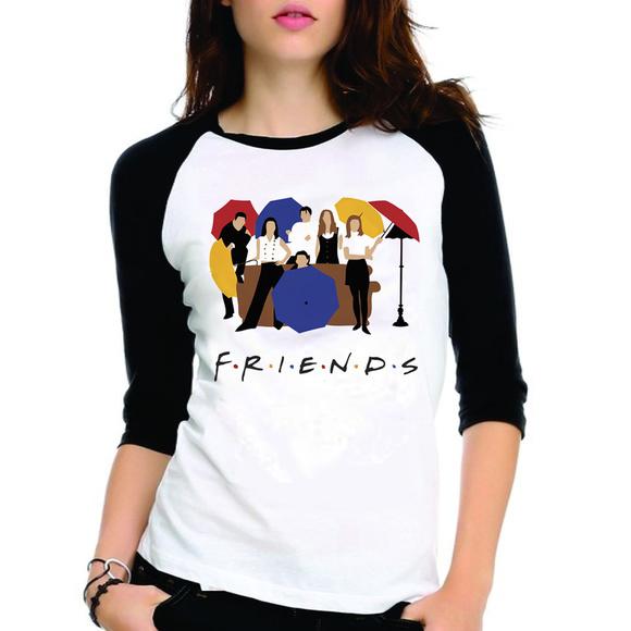 Camiseta Friends Série v02 Raglan 3/4