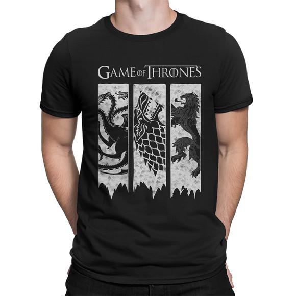 Camiseta Game Of Thrones Brasões 3 Casas