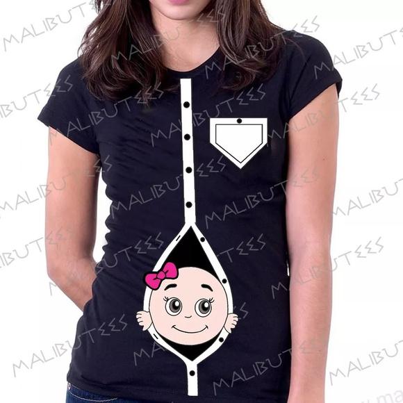 Camiseta Gestante Bebes Espiando MENINA