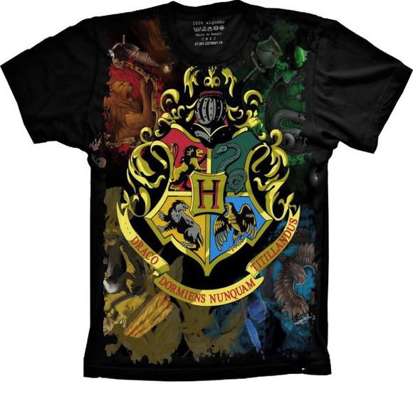 Camiseta Harry Potter Brasão De Hogwarts