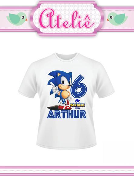 Camiseta Infantil Personalizada Sonic