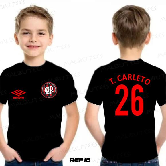 Camiseta Infantil Personalizada Time Atlético PR Futebol