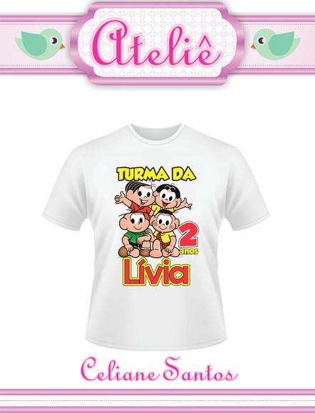 Camiseta Infantil Personalizada Turma da Mônica