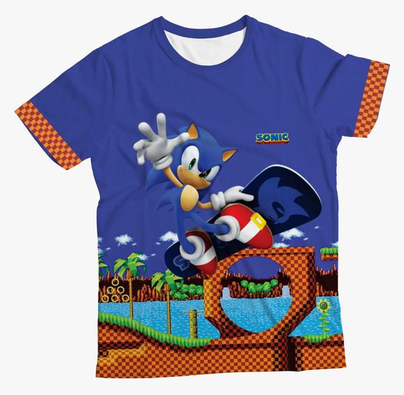 Camiseta Infantil do Sonic Winner Azul