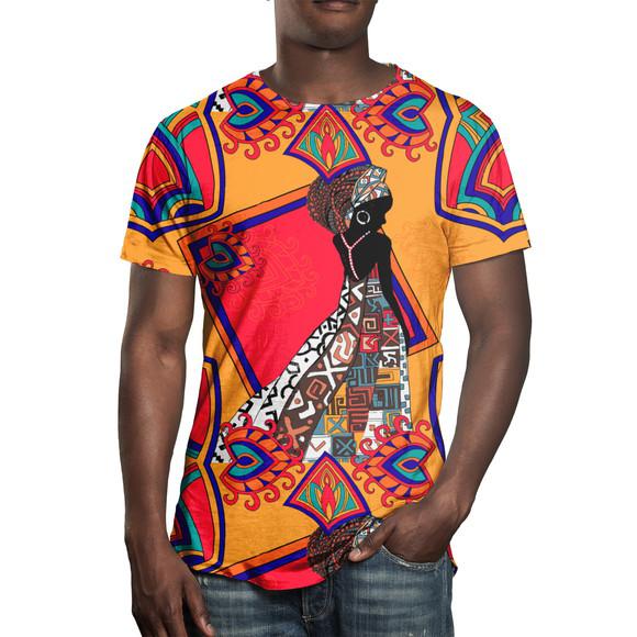 Camiseta Masculina Estampa Africana Estampa Digital