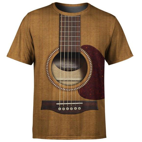 Camiseta Masculina Violão Viola Estampa Digital