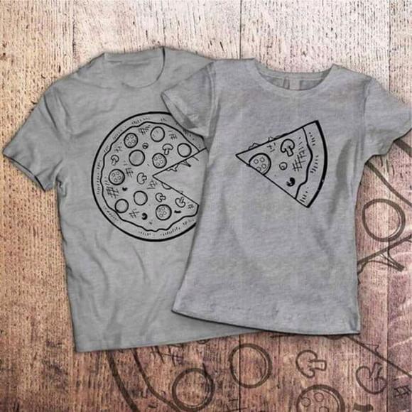 Camiseta Personalizada Pizza Casal