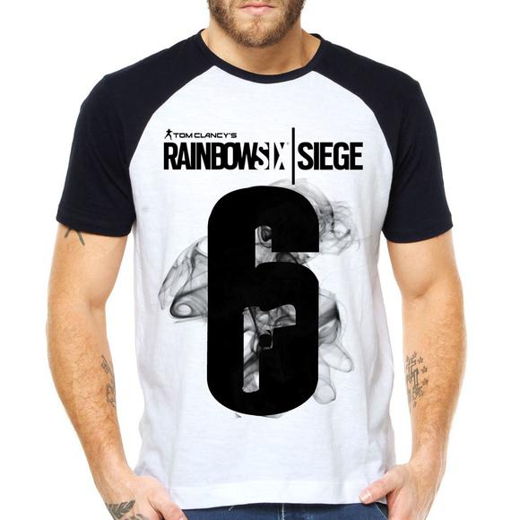 Camiseta Rainbow Six Siege Raglan Manga Curta