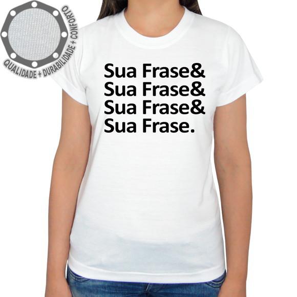 Camiseta Sua Frase & Camisa Frases & ah01451