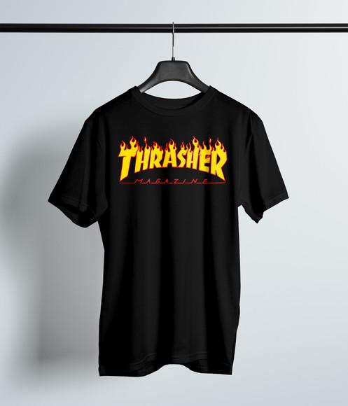 Camiseta Thrasher Flame Camisa Skate Board Lançamento 2019