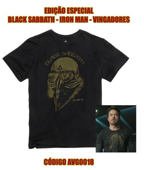 Camiseta Tony Stark Black Sabbath