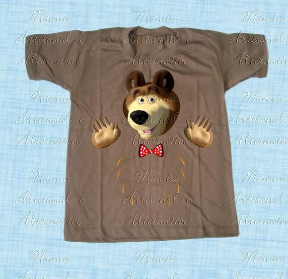 Camiseta divertida Urso da masha