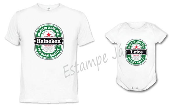 Camisetas da Heineken para o Dia dos Pais Body Leite