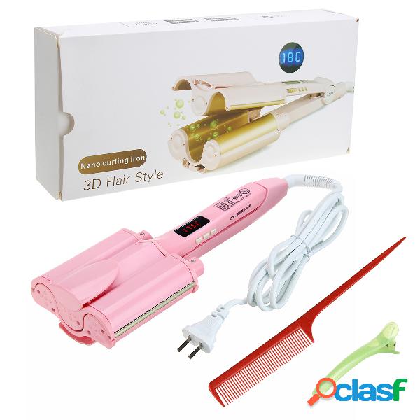 Cerâmico Três Tubos Cabelo Curler Digital Display Cabelo