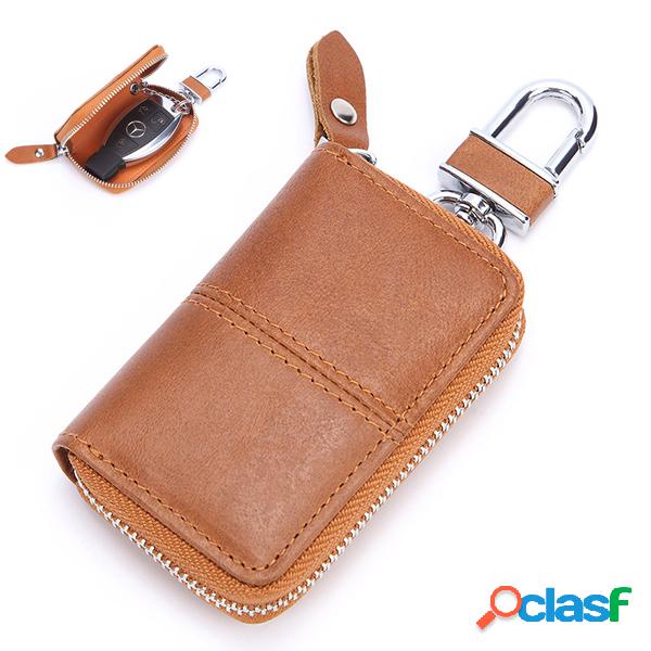 Chave do suporte da chave do carro Couro Genuíno Bolsa para