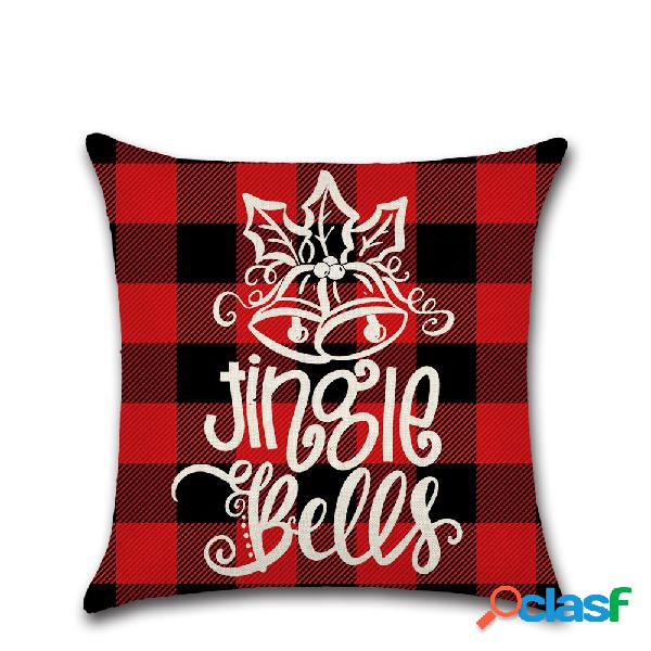 Clássico Treliça Vermelha & Preta Travesseiro de Natal