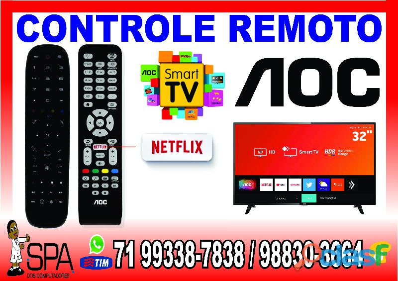 Controle Remoto Tv AOC Lcd, Plasma, Led e Smart tv em