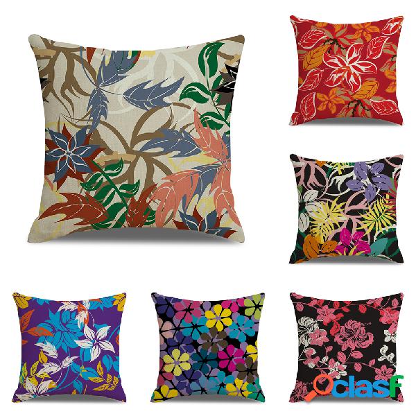 Criativo moderno Floral Capa de Almofada de Linho Soft Sofá