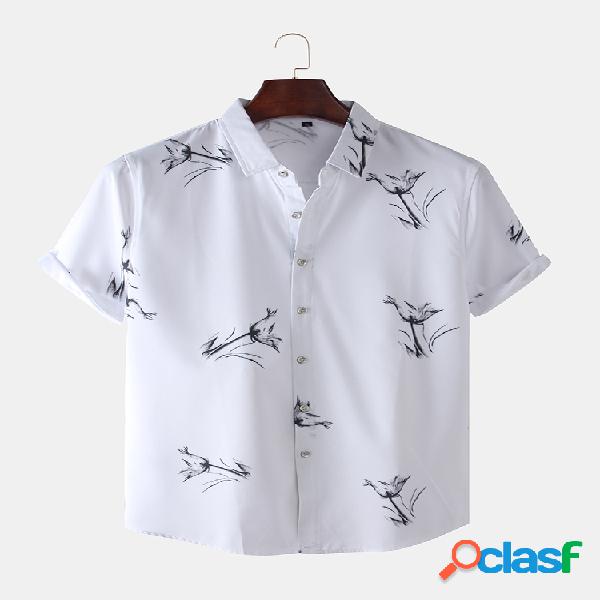 Desenho abstrato para homem Padrão Praia Casual Camisa