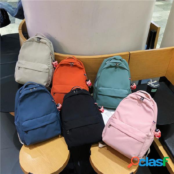 Estação de moda de nova Nylon Casual cor sólida estudante