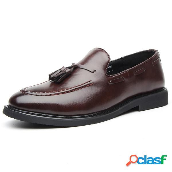 Homens Non Slip Tassel Decoração Slip-ons Tamanho Grande